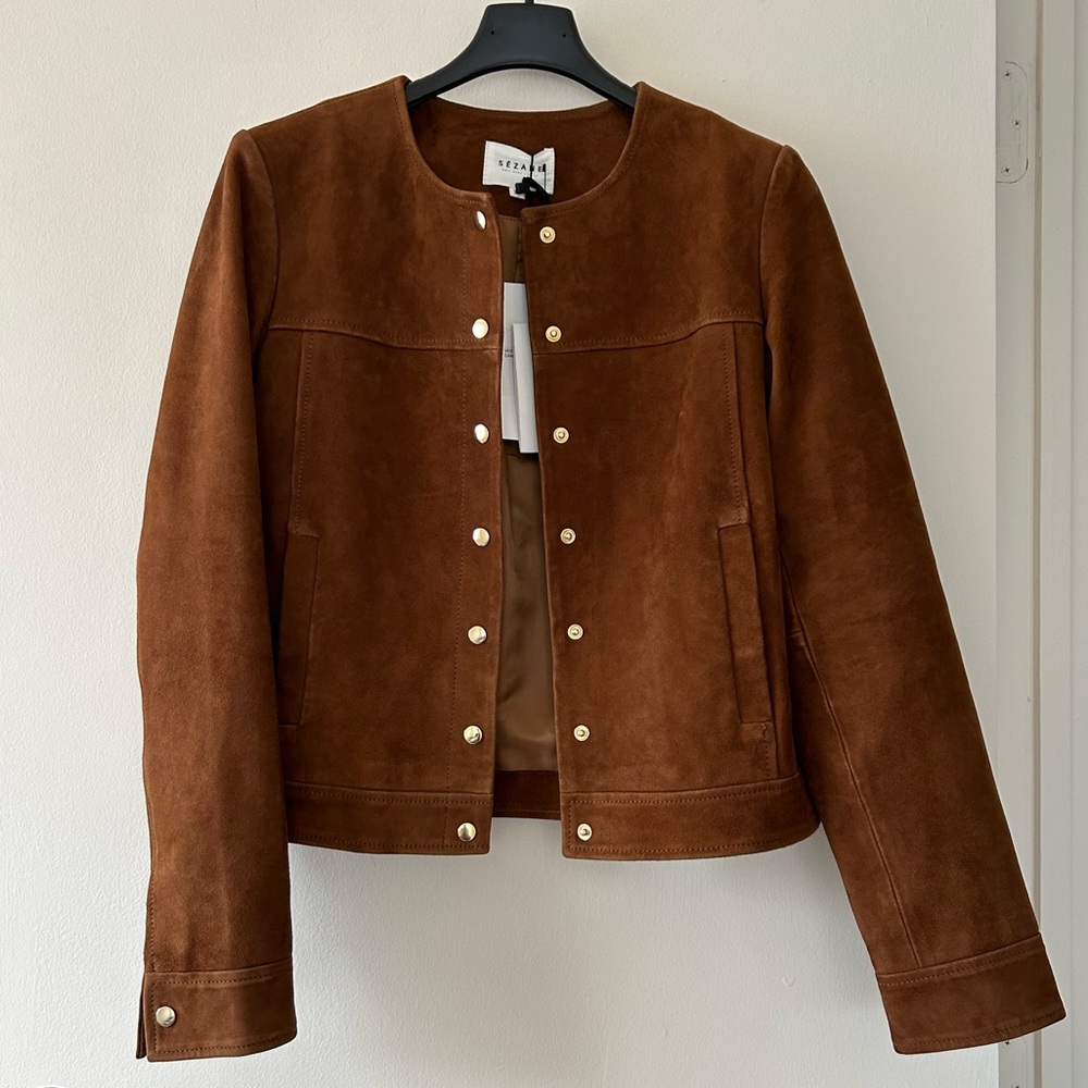New! Sezane suede jacket